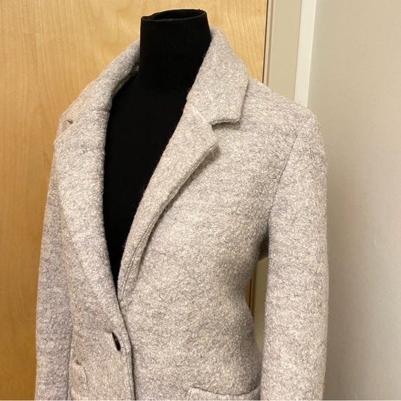 Marc New York Paige Wool Blend Bouclé Coat - Ivory Gray Women’s Size 10 - Picture 4 of 17